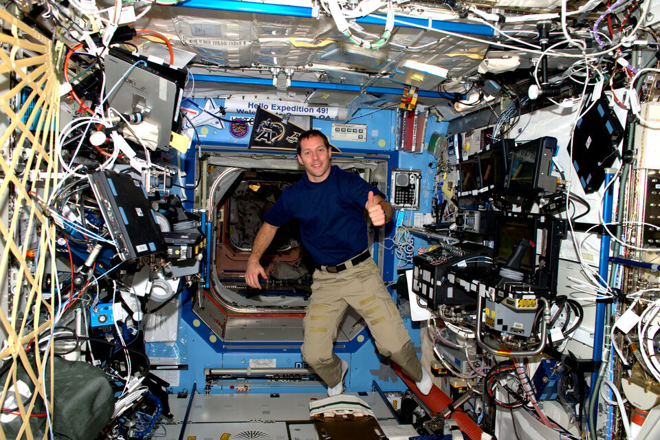 Thomas Pesquet on the International Space Station