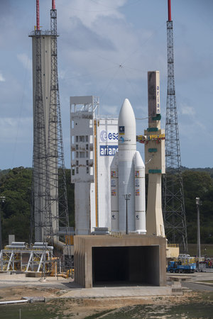 Transfer of Ariane 5 flight VA233 from the BAF to the launch pad