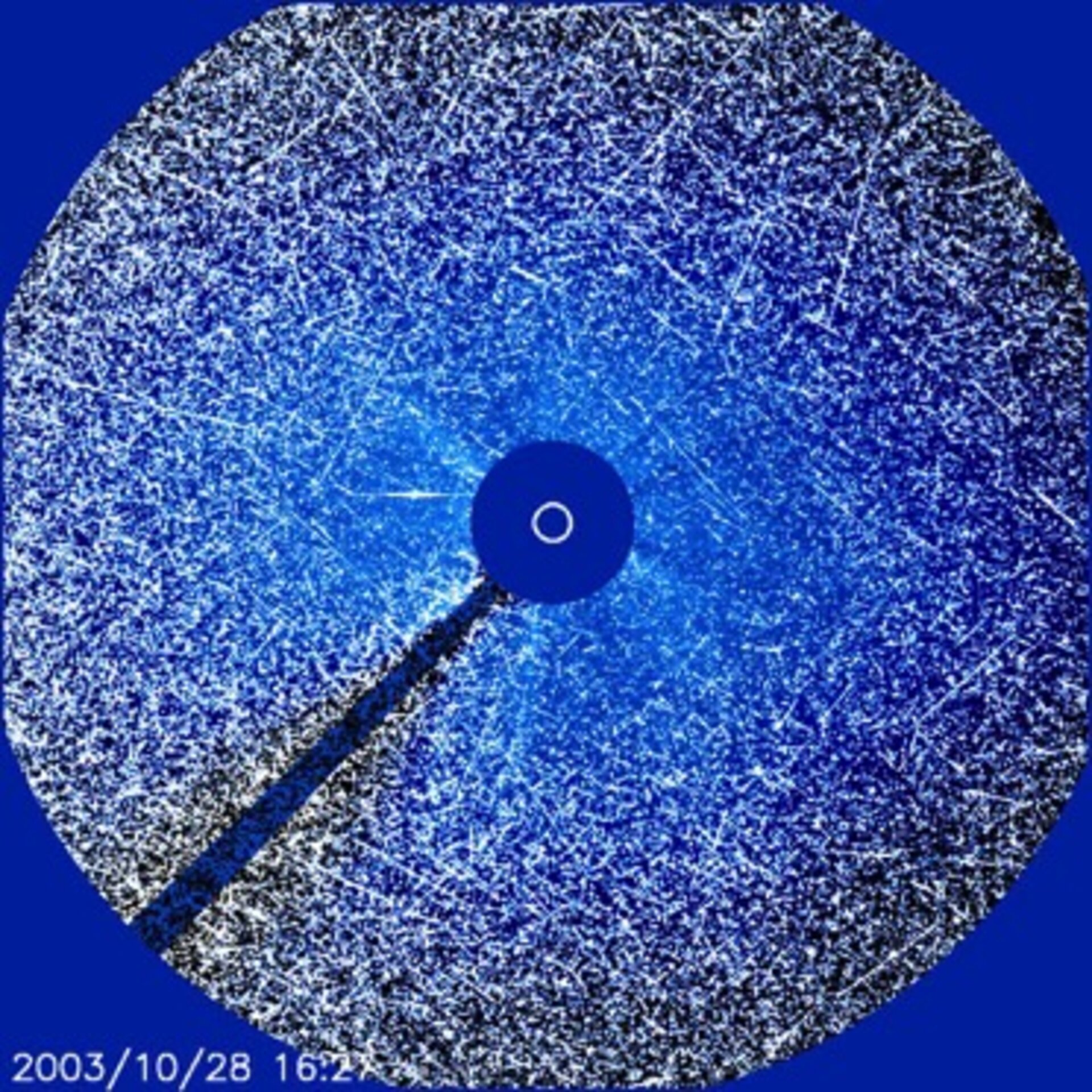 Impact of a solar storm, 28 October 2003 