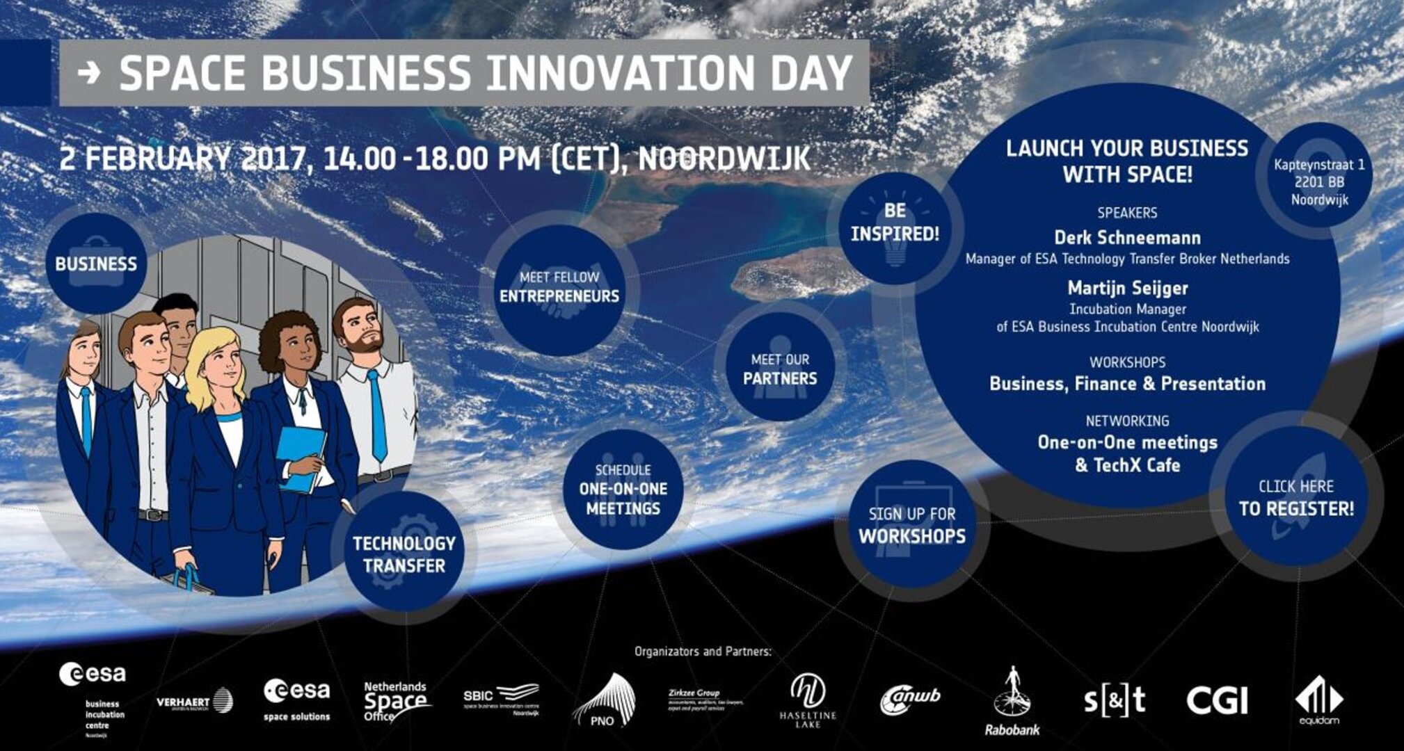 Space Business Innovation Day 2 February 2017 at ESA BIC Noordwijk