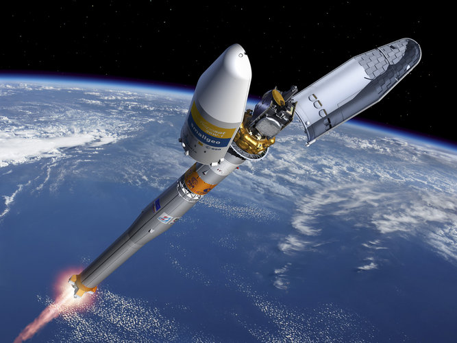 Artist’s impression of the fairing separation