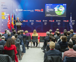 ESA DG Johann-Dietrich Woerner at ESA BIC Madrid Region