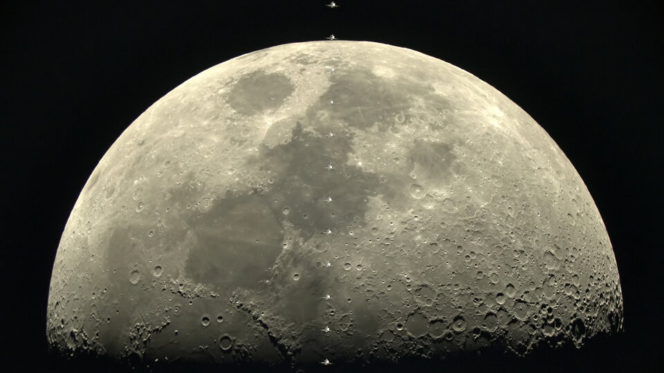 ISS and the Moon