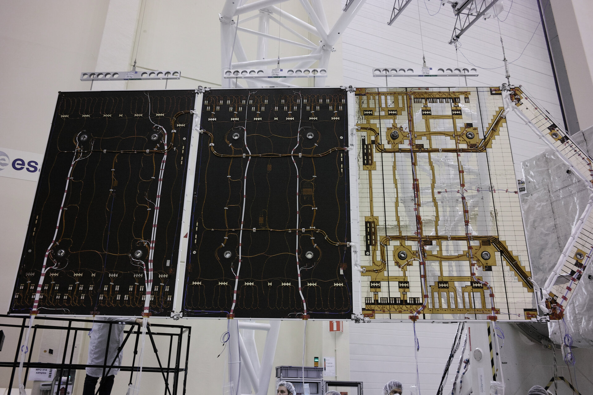 BepiColombo solar wing deployment test