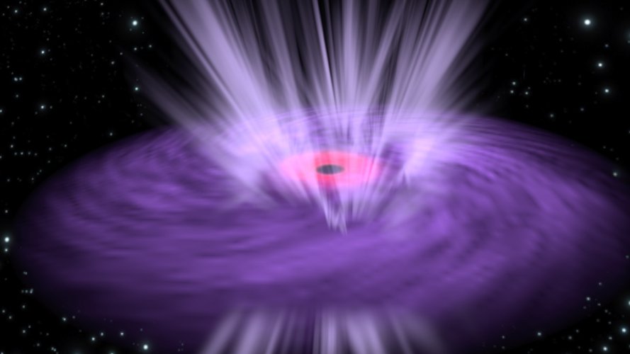 Black hole with ultrafast winds