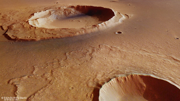Restos de una gigantesca inundación en Marte