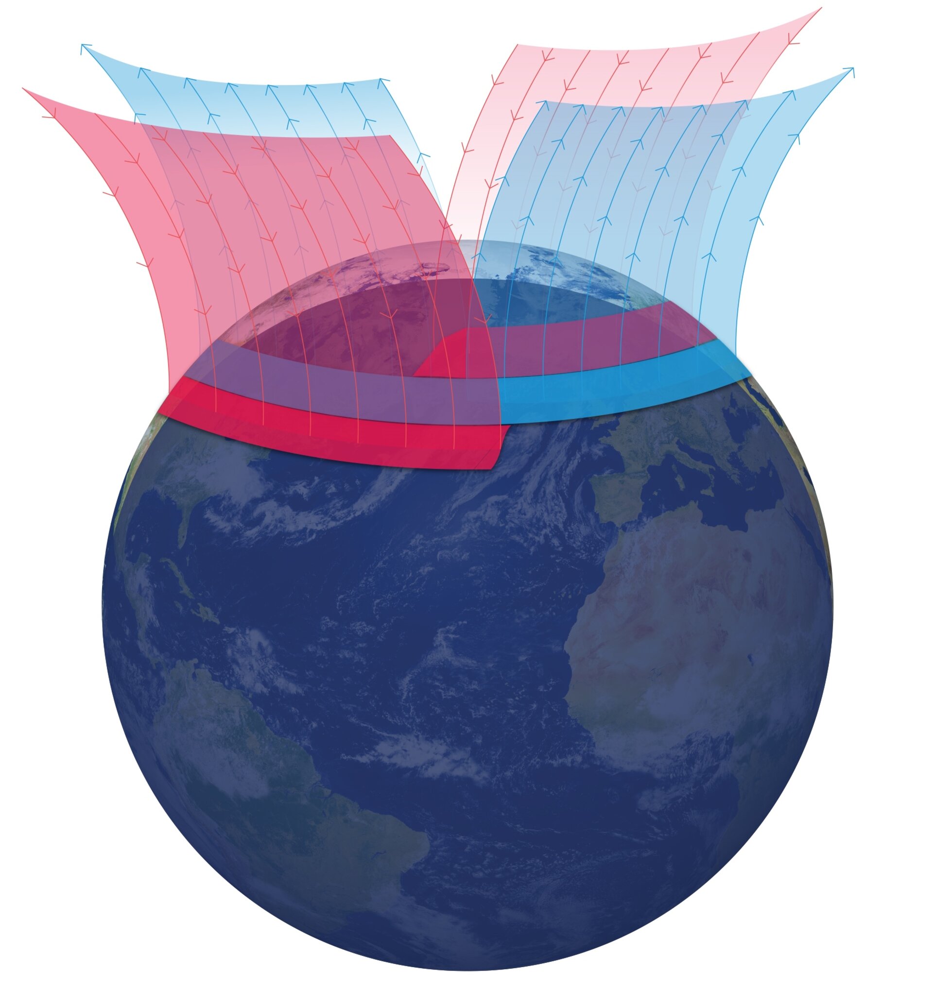 Upward and downward current sheets