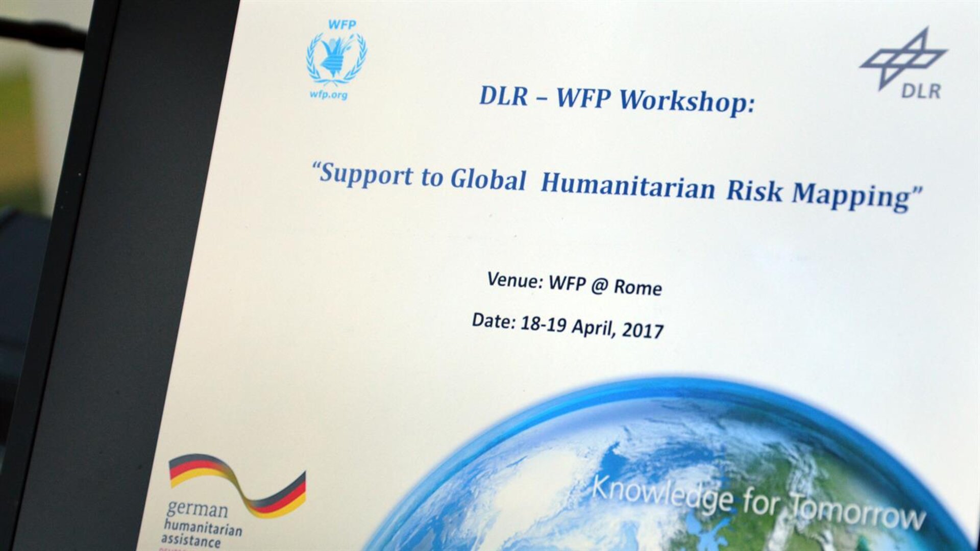 Am 18. und 19. April wurde das gemeinsame SPARC-Projekt mit einem zweitägigen Auftakt-Meeting in der Zentrale des WFP in Rom offiziell auf den Weg gebracht. 