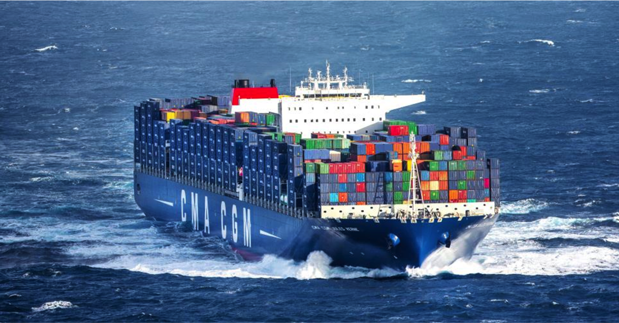 Container ship on passage