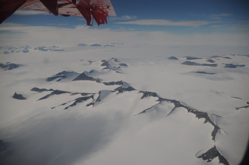 Flying over ice