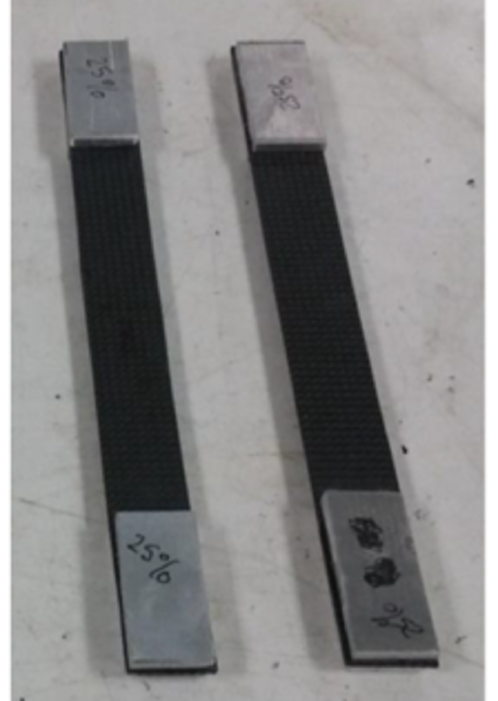 Material coupons for determination of mechanical properties