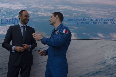 Edouard Philippe meets Thomas Pesquet 