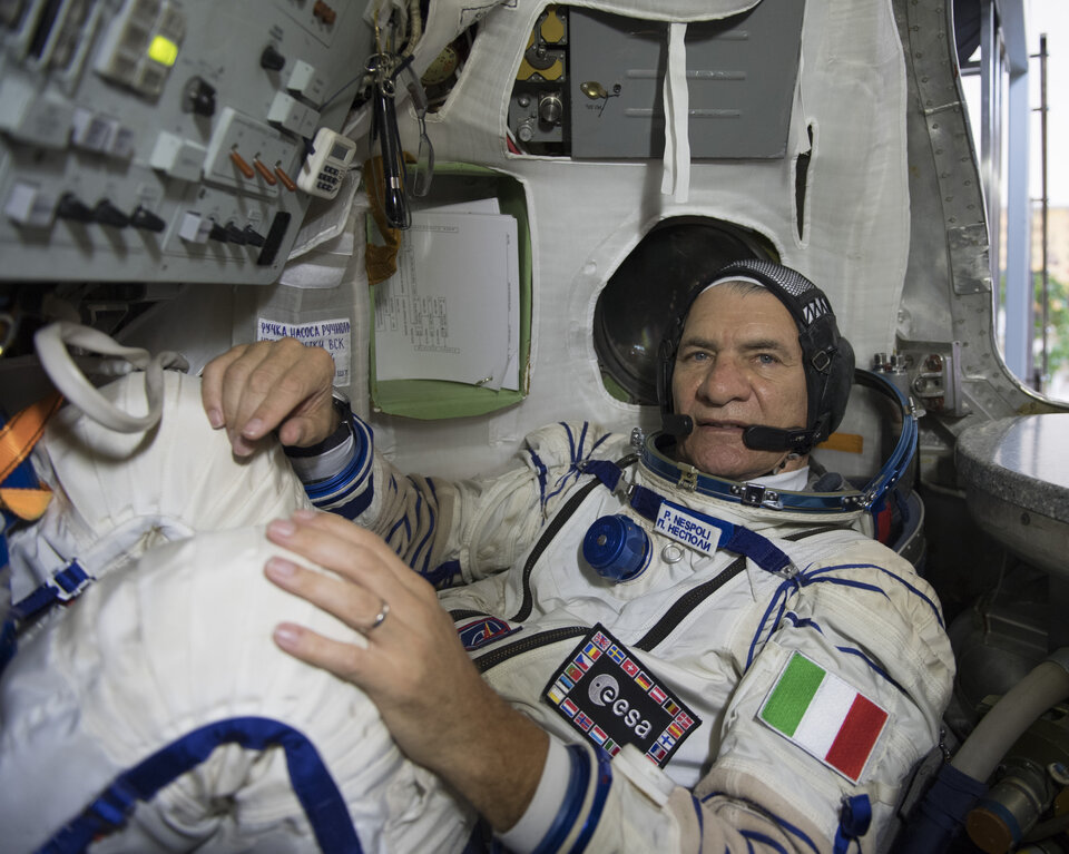 Paolo Nespoli beim Training im Sternenstädtchen nahe Moskau (Juni 2017)