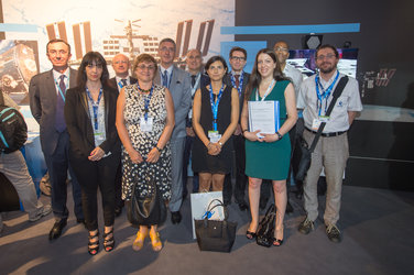 Promotheus team at the ESA Pavilion