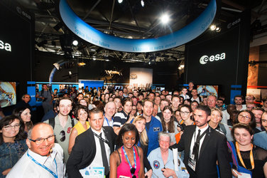 Thomas Pesquet at the ESA Pavilion