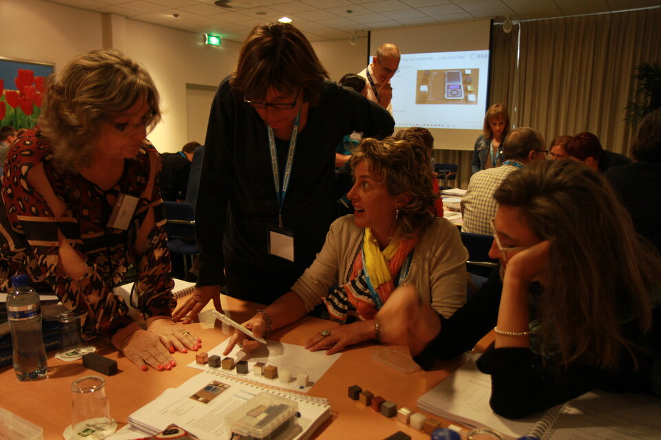 Teachers testing the Spacecraft Material Kit