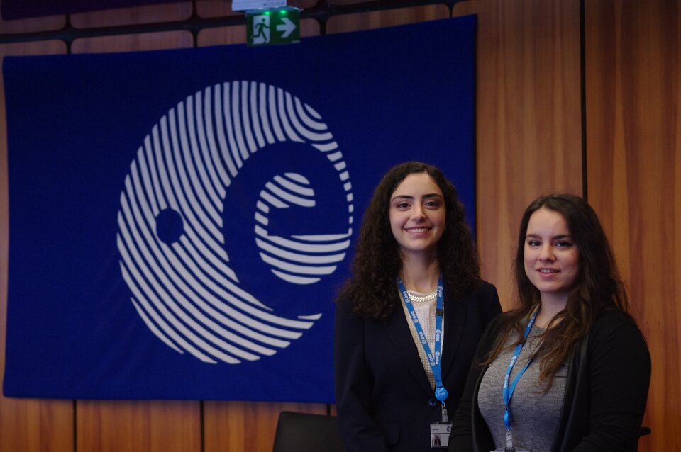 Sara and Yolanda at ESA HQ in Paris 