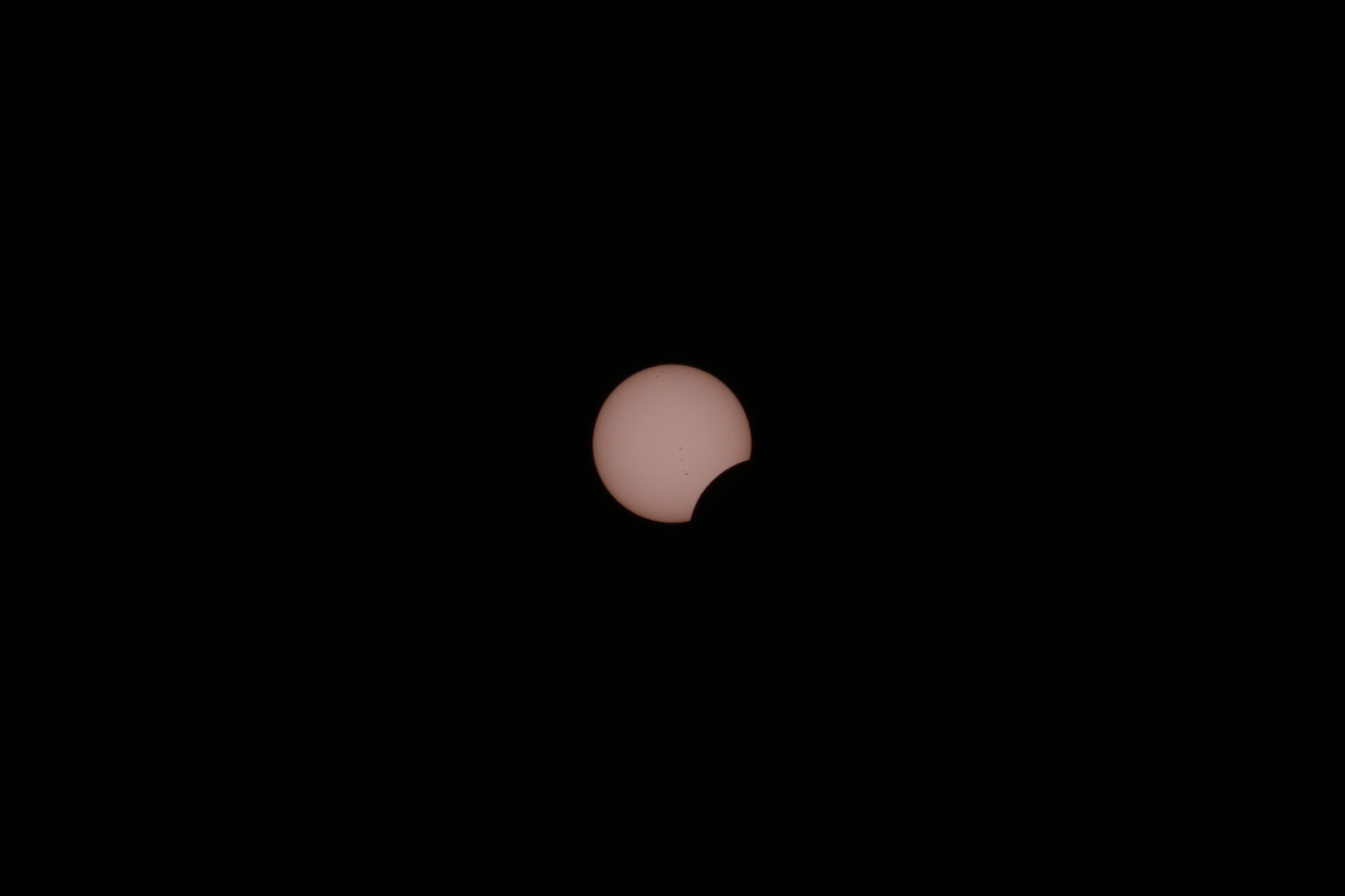 Partial eclipse from Kourou 