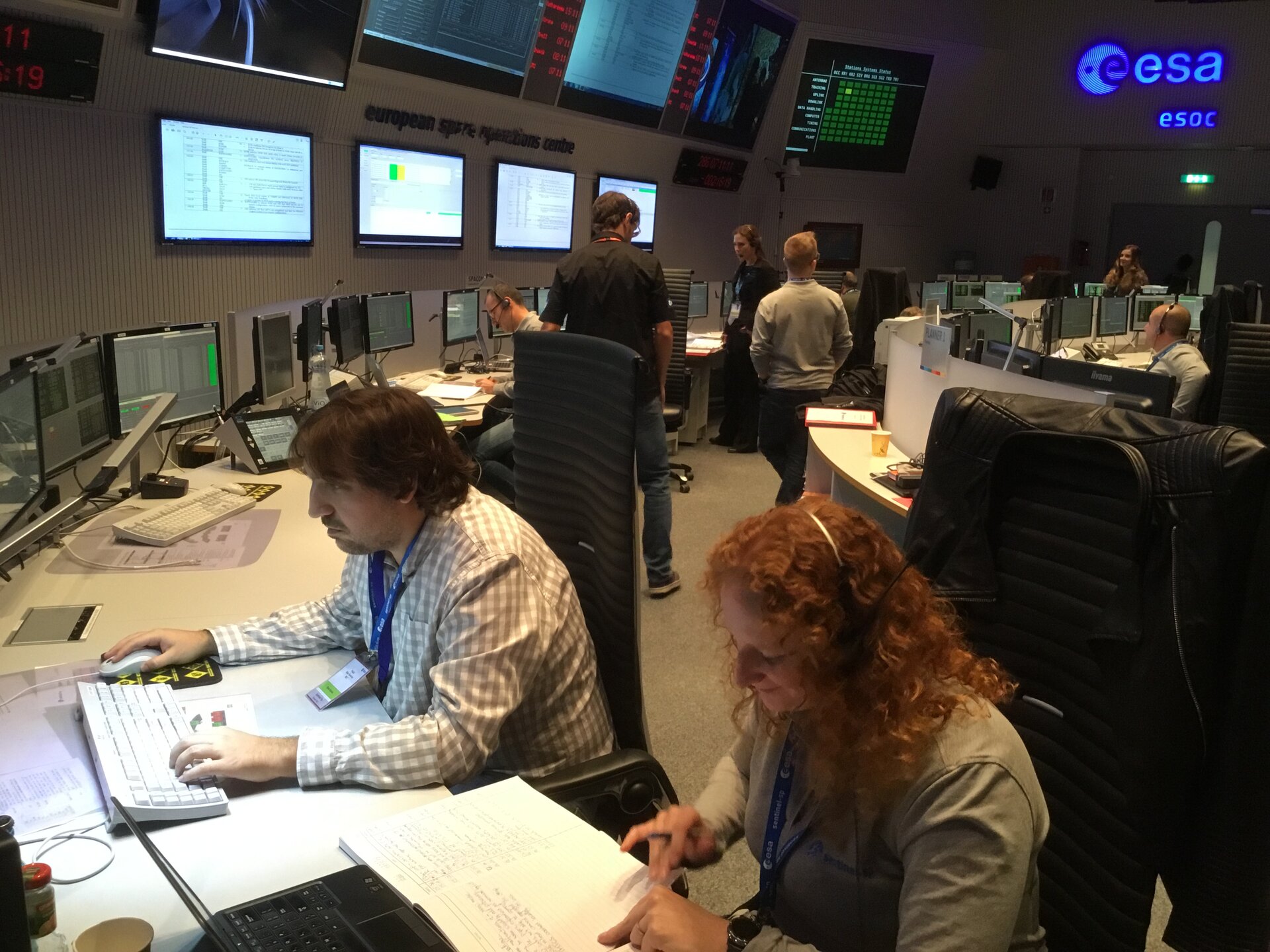 Launch day at mission control