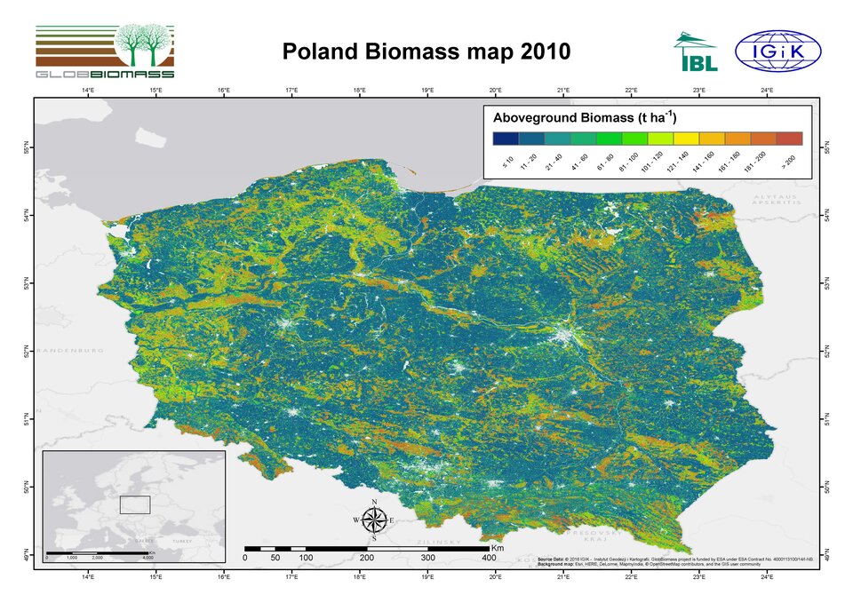 Distribuce biomasy v Polsku