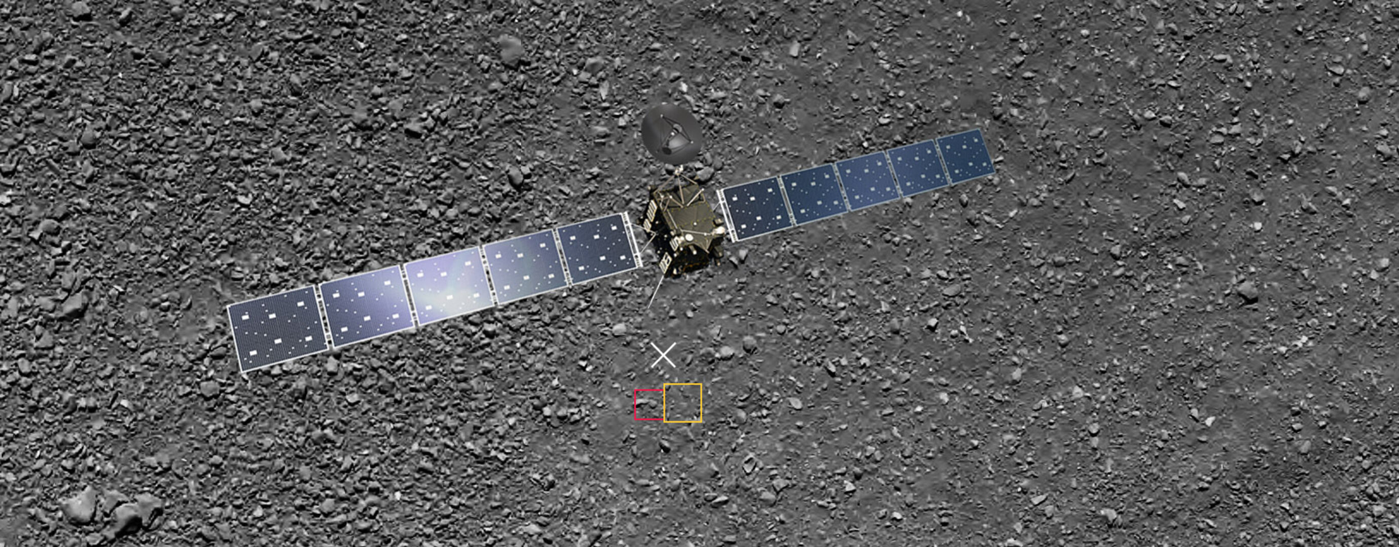Rosetta’s landing site to scale