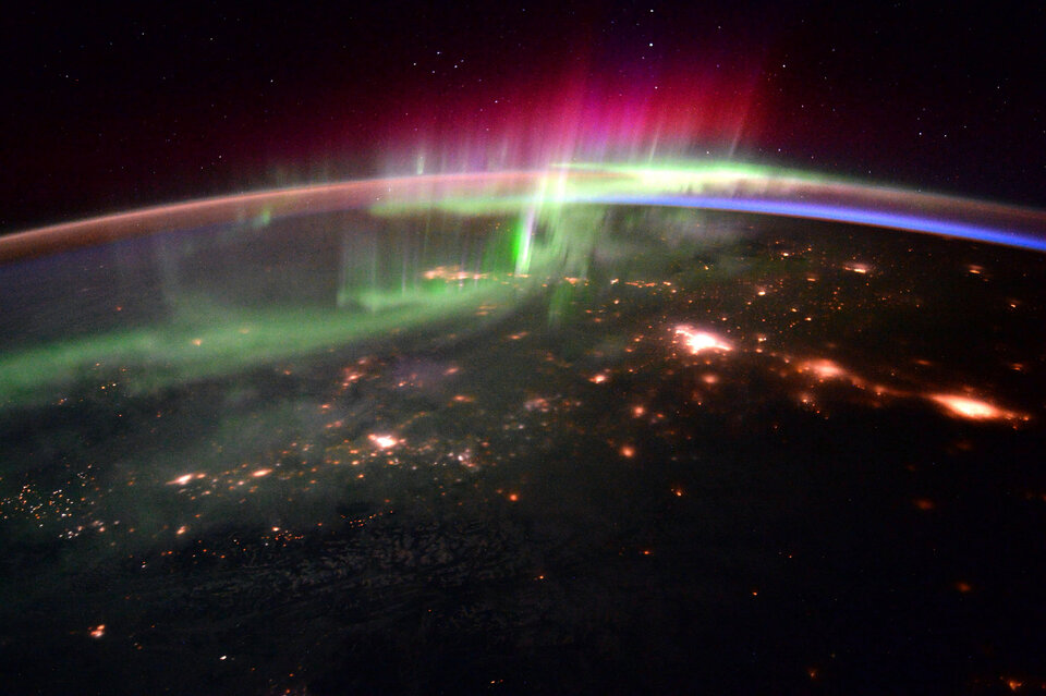 Aurora sobre el norte de Canadá