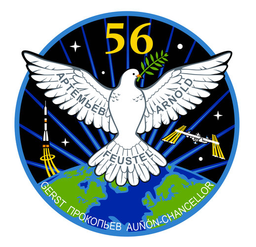 ISS Expedition 56 patch, 2018