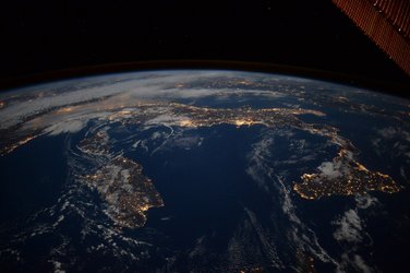 Italy at night from the ISS