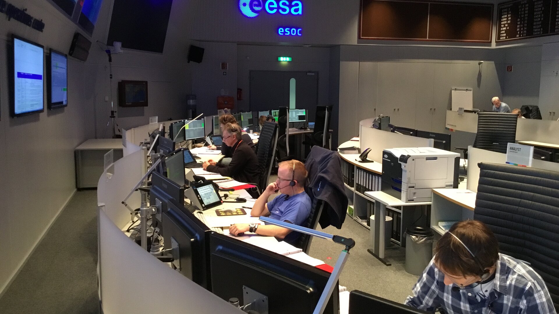 Hauptkontrollraum im ESOC