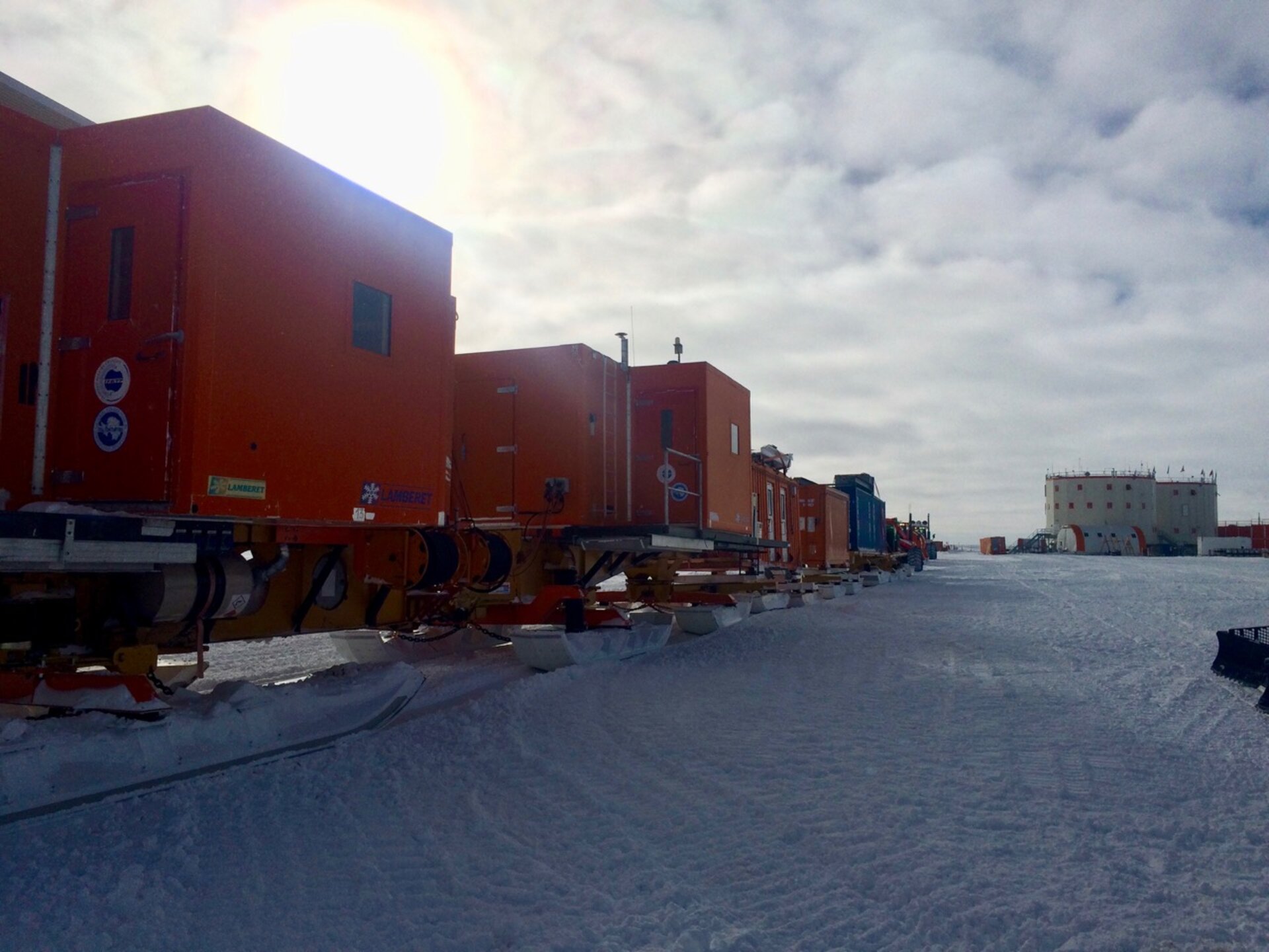 Supplies arriving on skis