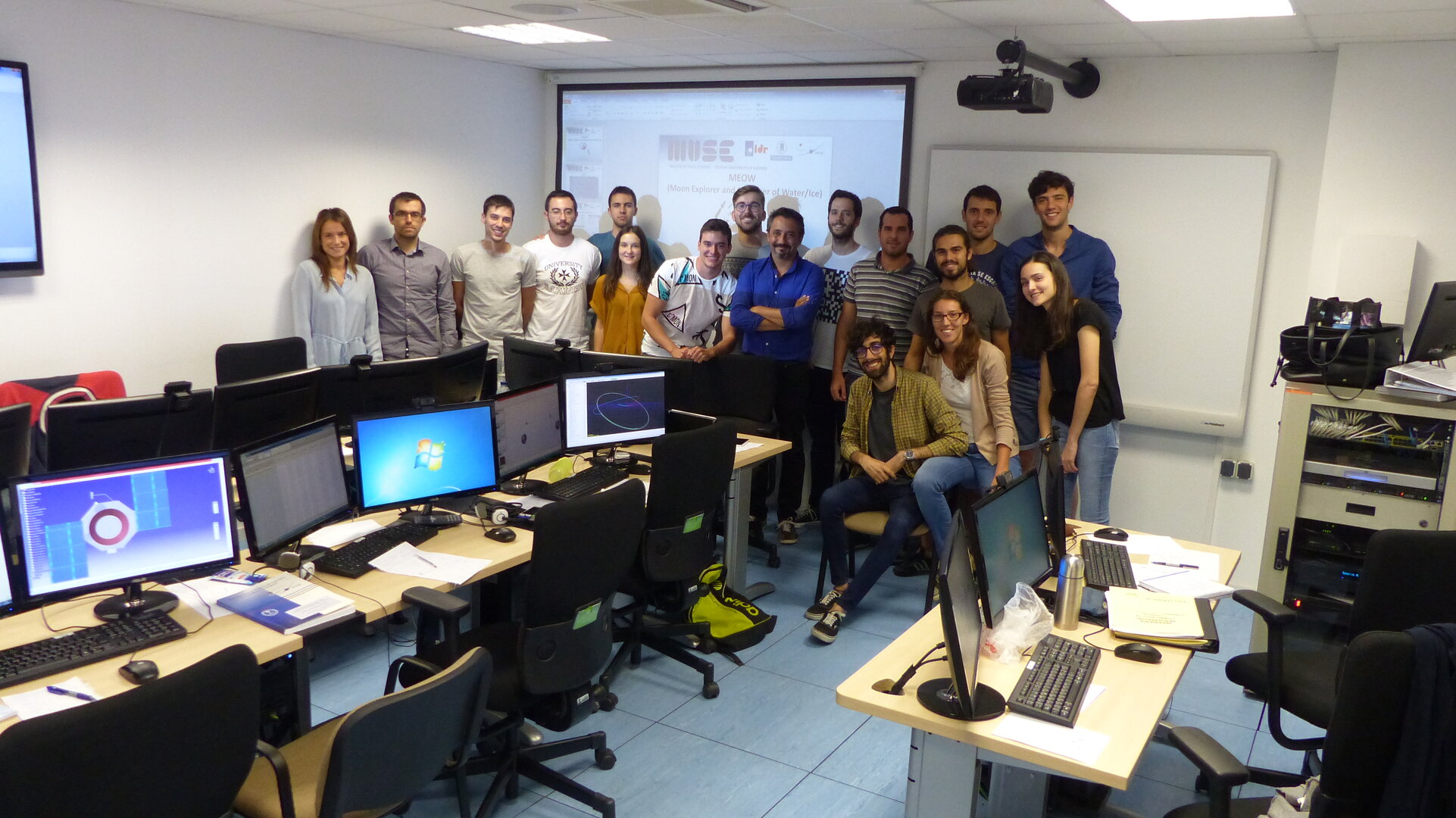 The student group from the Technical University of Madrid in their CDF.