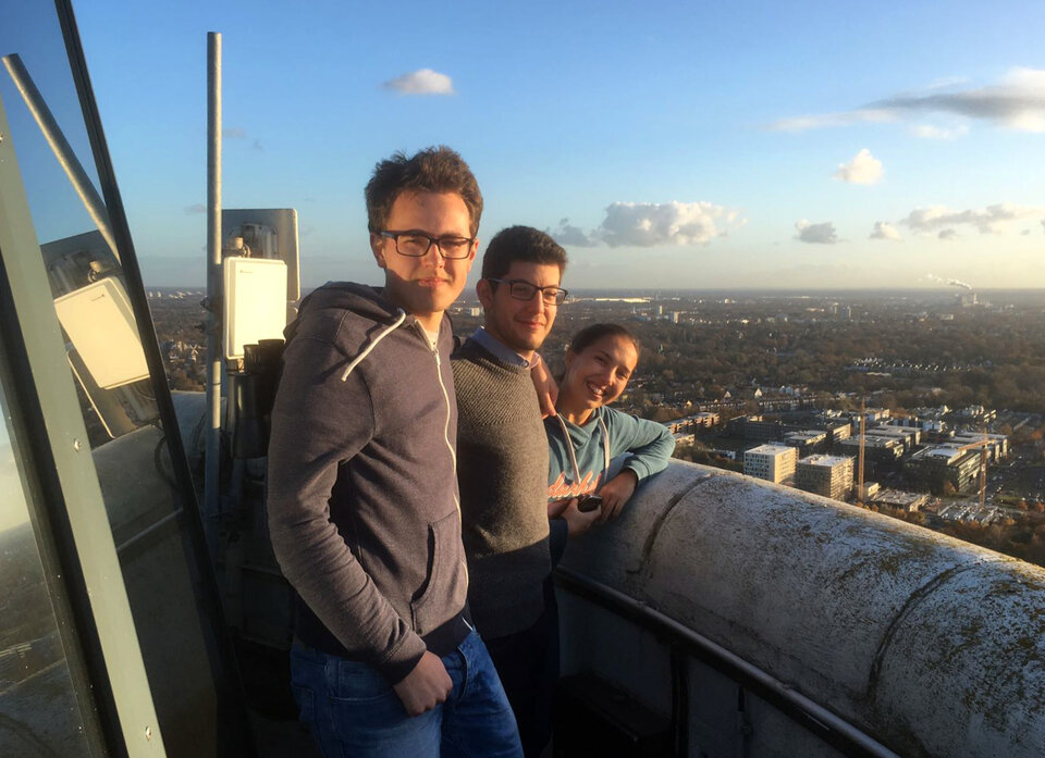 Ferros team members Tim Hermans, Álvaro Romero Calvo and Lidia Parrilla Benítez.