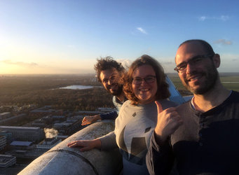 GrapheneX team members Rocco Gaudenzi,Vera Janssen, Santiago Jose Cartamil Bueno