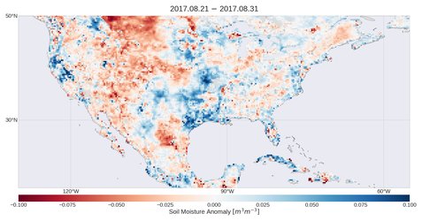 Soil moisture anomalies in the Caribbean