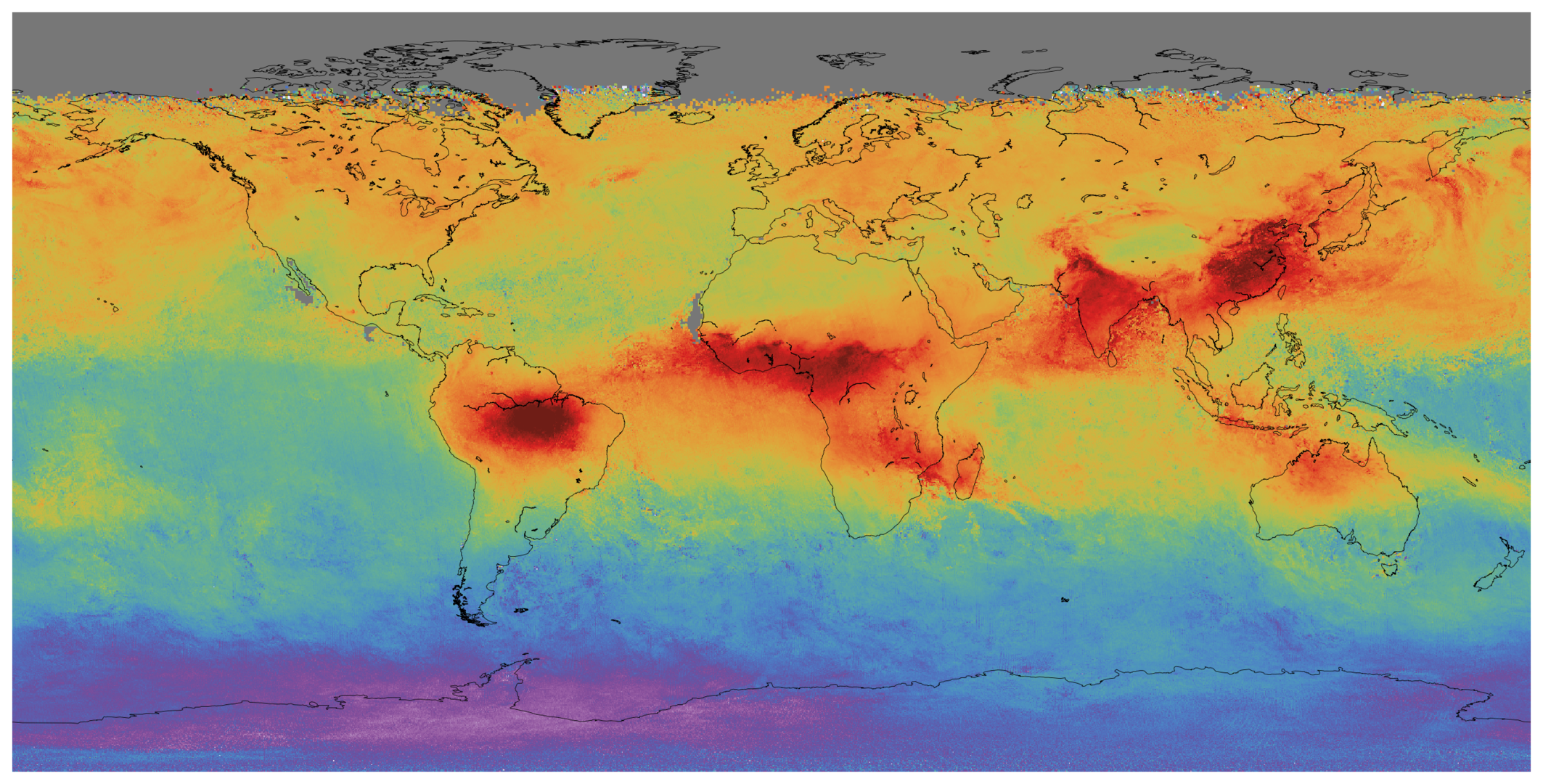 Global carbon monoxide measured by Sentinel-5P