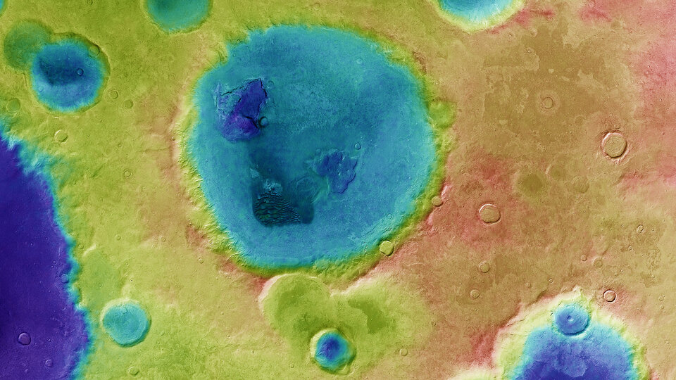 Topografía del cráter Neukum