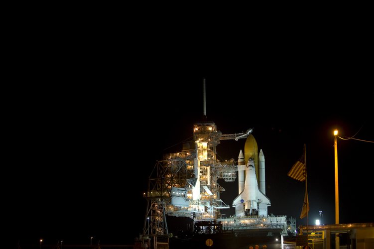 Columbus awaits launch on Atlantis