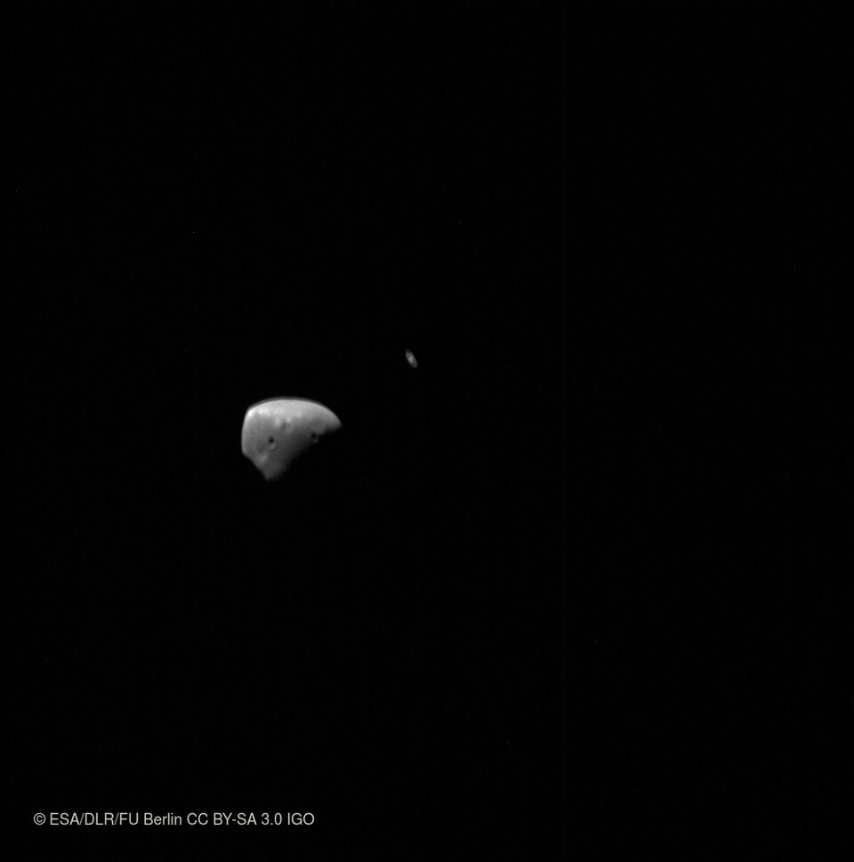 Deimos and Saturn