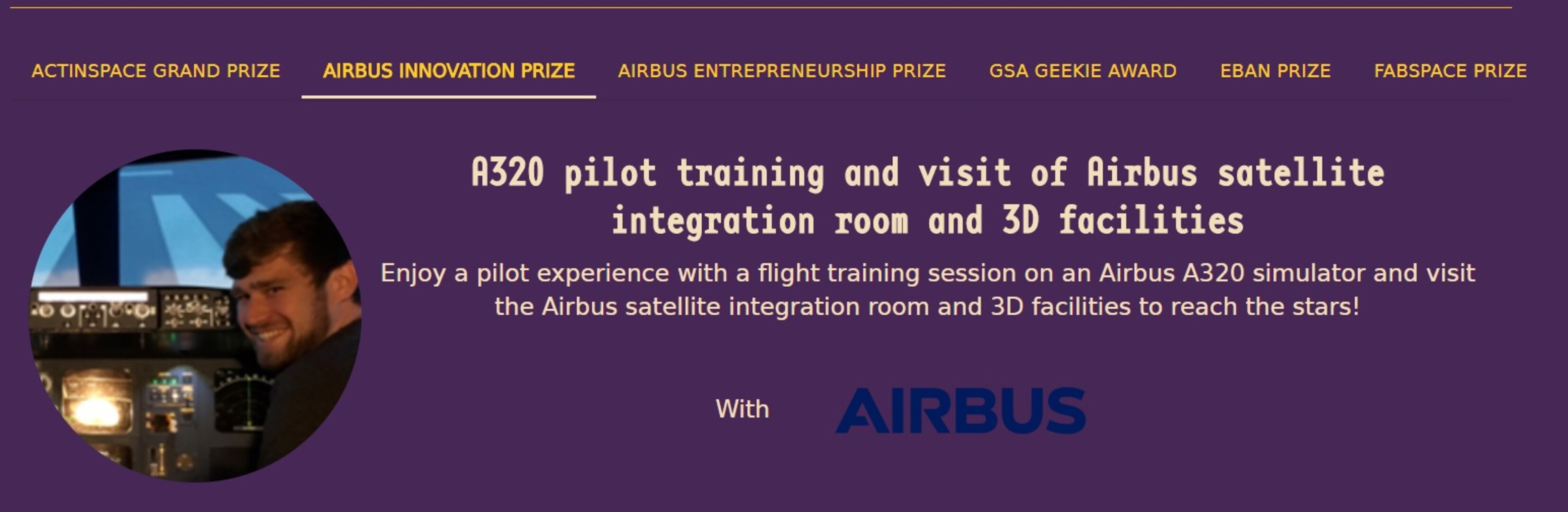 ﻿ActInSpace 2018 - AIRBUS INNOVATION PRIZE