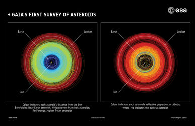 Gaia’s view of more than 14 000 asteroids