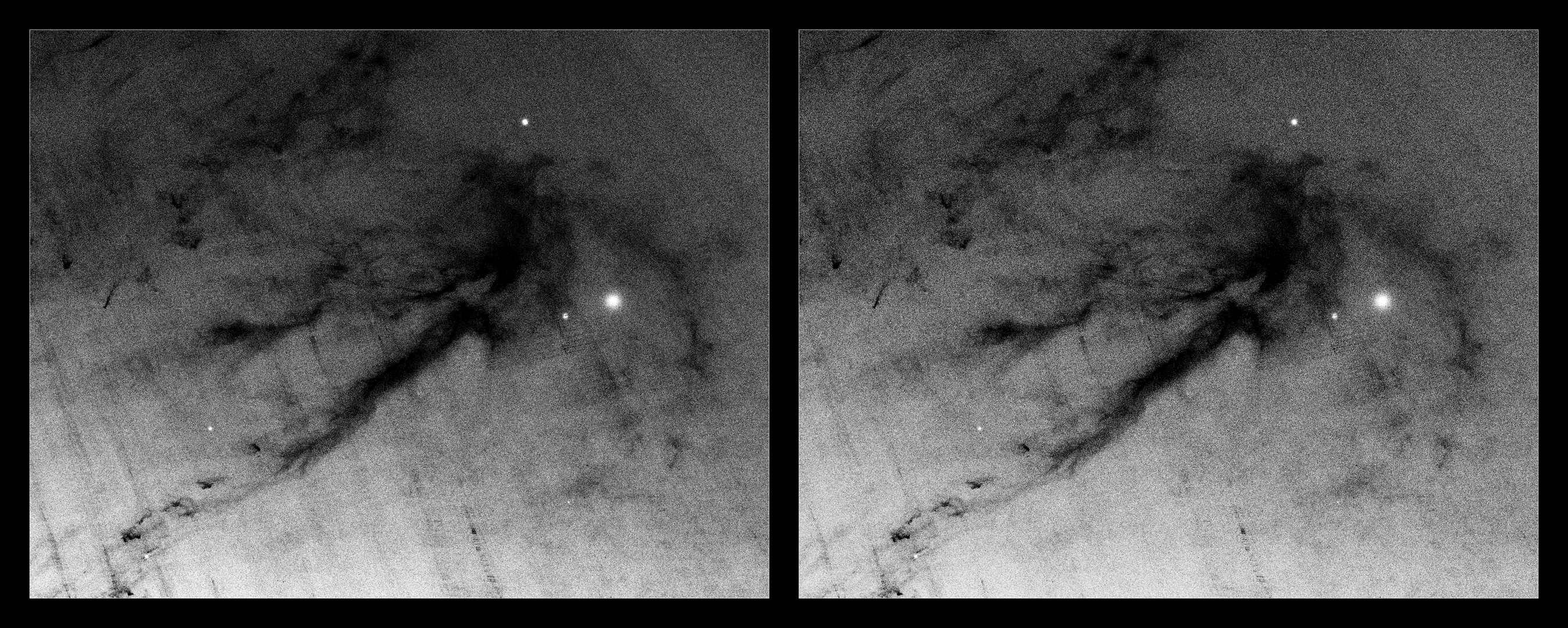 Vista de Gaia de una nebulosa oscura en Rho Ophiuchi