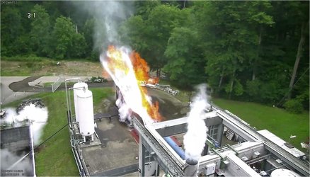 First hot fire test of ETID demonstrator