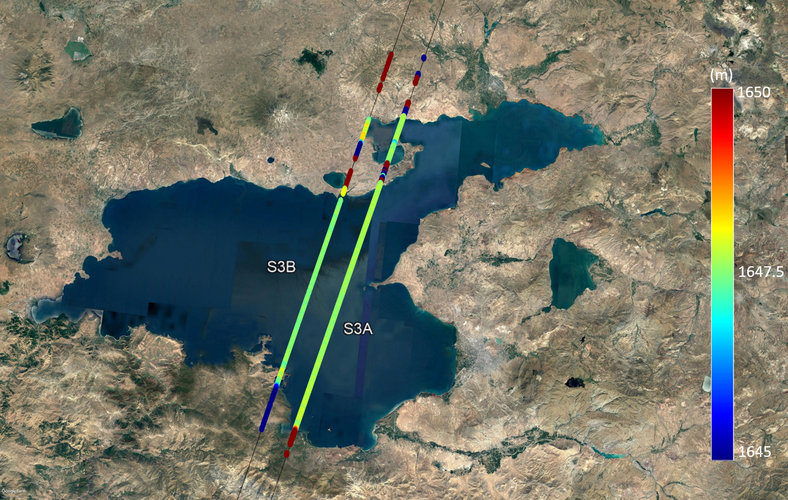 Lake Van water height from Sentinel-3B