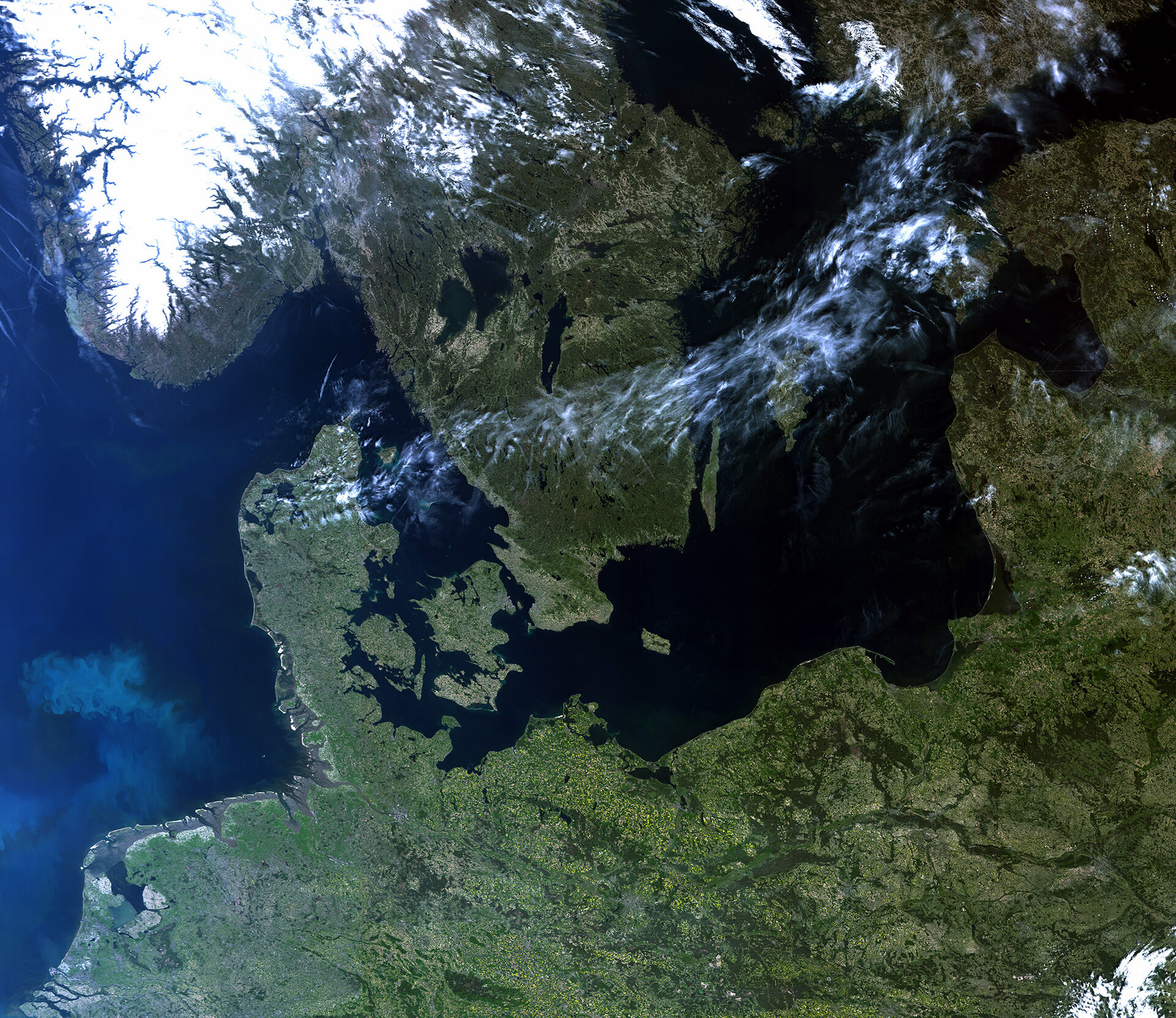 Sentinel-3B-Aufnahme von Nordeuropa 