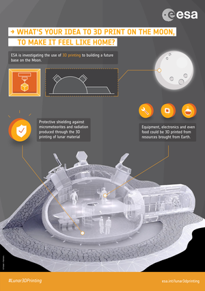 Infographic: 3D printing for a Moon base