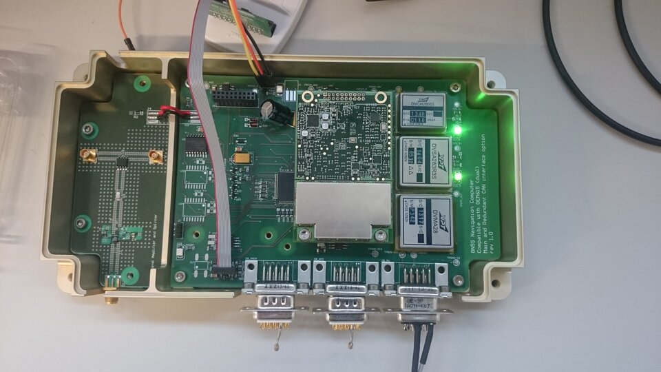 Open housing of GPS electronics engineering model