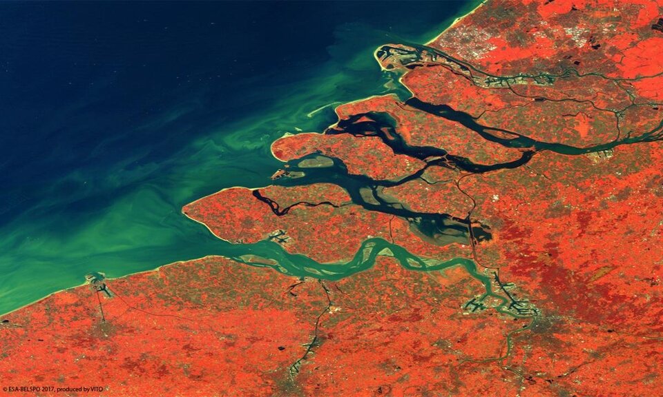De Schelde- en Rijndelta zoals gezien door Proba-V
