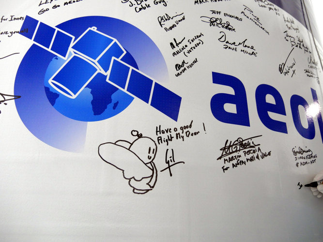 Aeolus fairing sticker signed