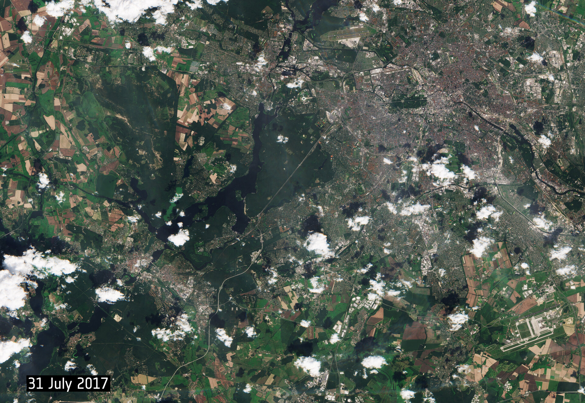 Sentinel-2: Berlin in July 2017