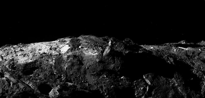 Panorama fra Rosetta af komet 67P/Churyumov-Gerasimenko